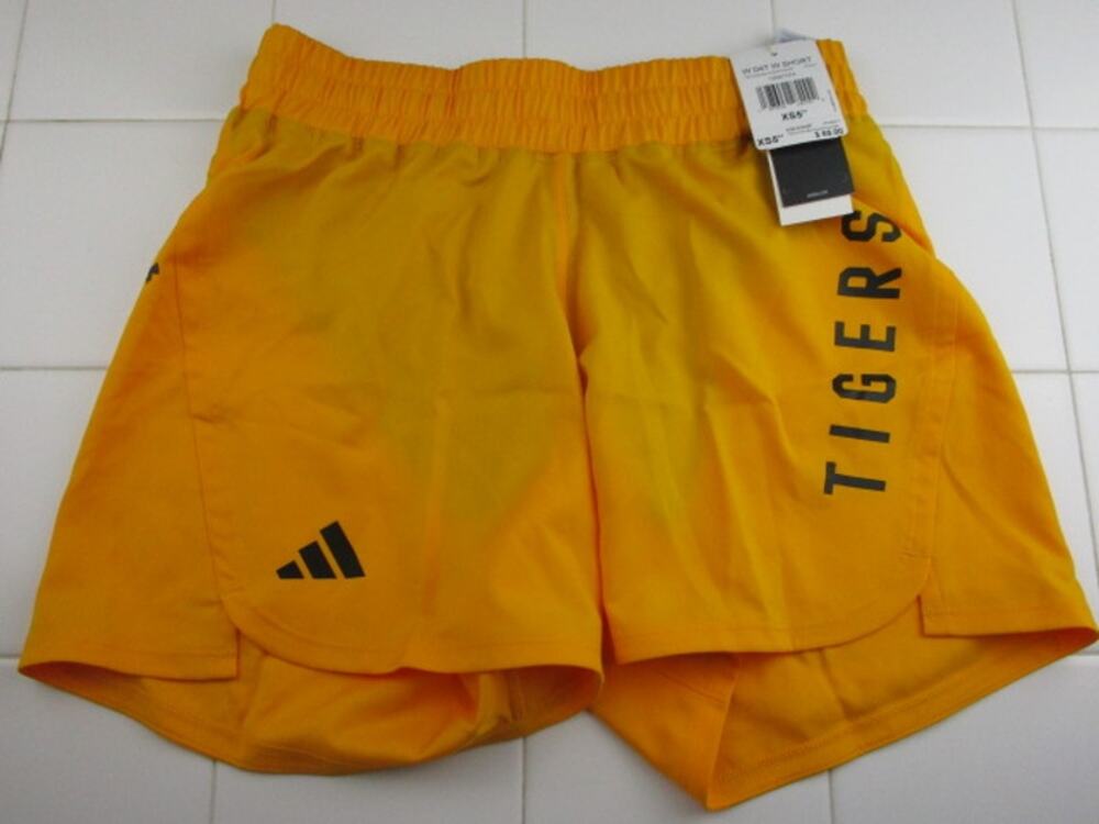 Adidas JF2541‎ Grambling Tigers Brief Lined 5" Training Shorts Yellow Women's XS